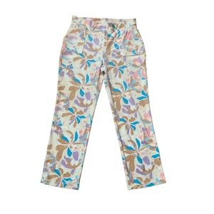 Juicy Couture Women’s XL Fierce in Floral Velour Flared Stretch Pants Y2K